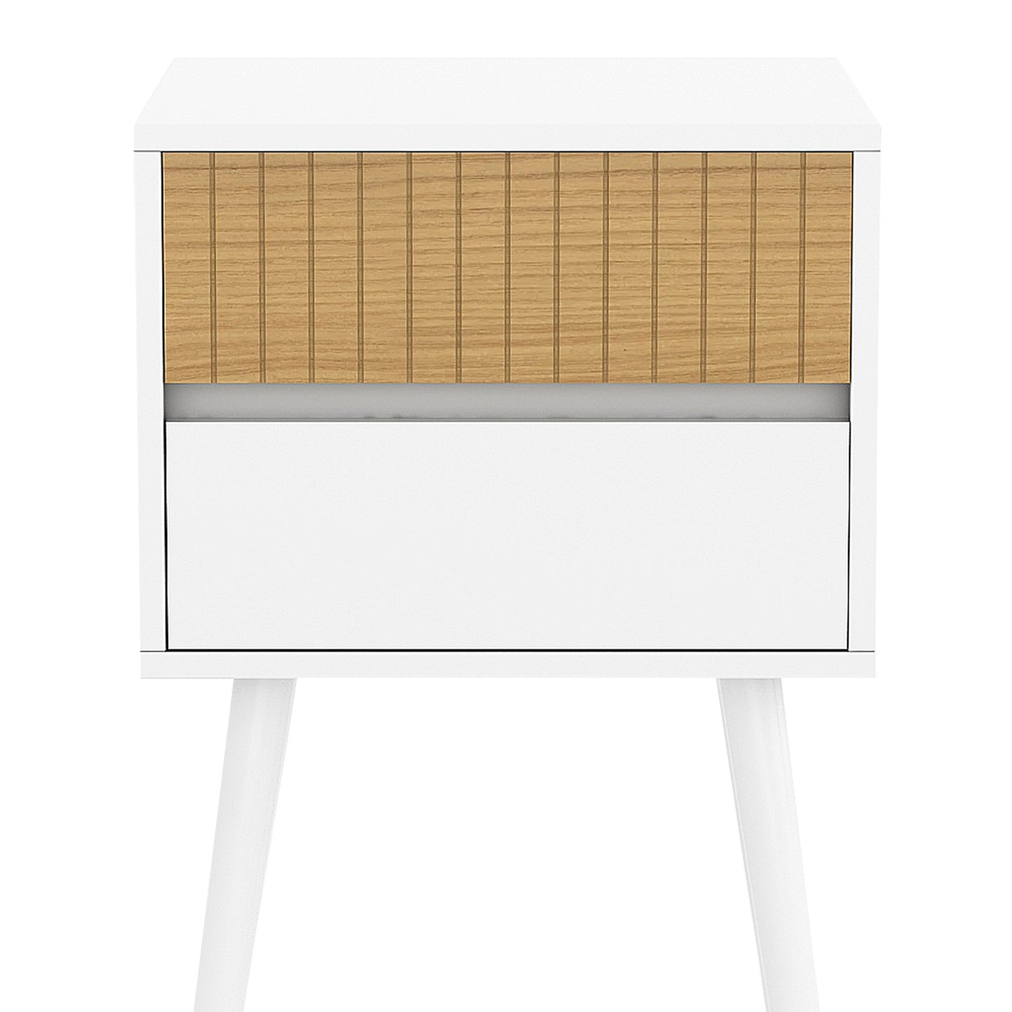 White Nightstand Versatile Bedside Table