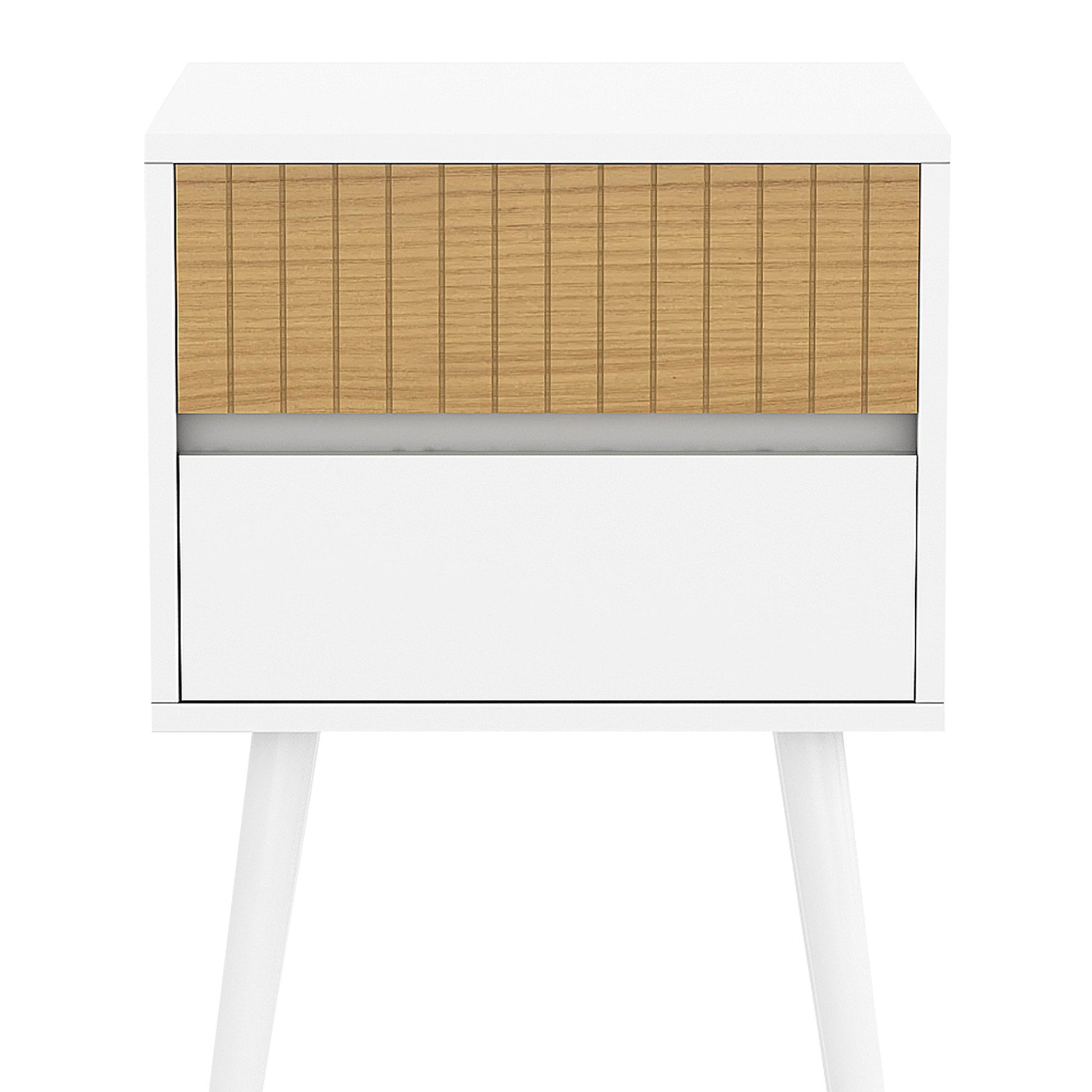 White Nightstand Versatile Bedside Table