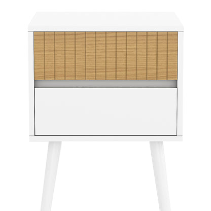 White Nightstand Versatile Bedside Table