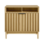 Black/Natural/White Two Door Sideboard with Sleek and Modern Storage Design