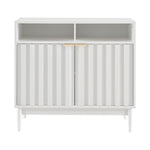 Black/Natural/White Two Door Sideboard with Sleek and Modern Storage Design