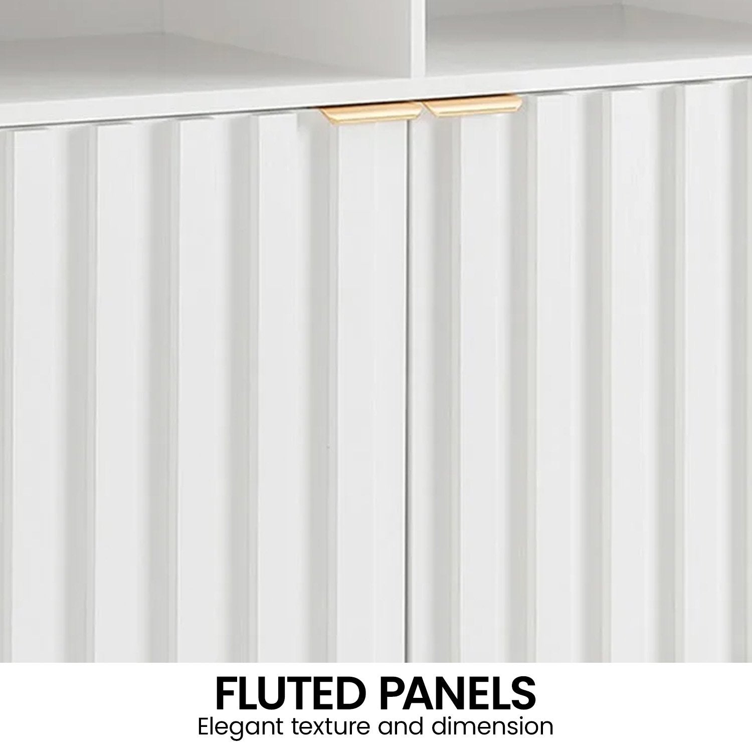 Black/Natural/White Two Door Sideboard with Sleek and Modern Storage Design