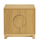 Luca Bedside Table Split Door Night Stand - Natural