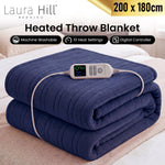 Electric Heated Blanket Throw Fleece 10 Settings | HomeAndLiving