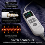 Electric Heated Blanket Throw Fleece 10 Settings | HomeAndLiving