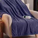Electric Heated Blanket Throw Fleece 10 Settings | HomeAndLiving