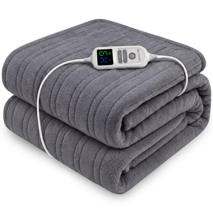 Electric Heated Blanket 10 Heat Settings Grey | HomeAndLiving