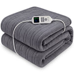 Electric Heated Blanket 10 Heat Settings Grey | HomeAndLiving