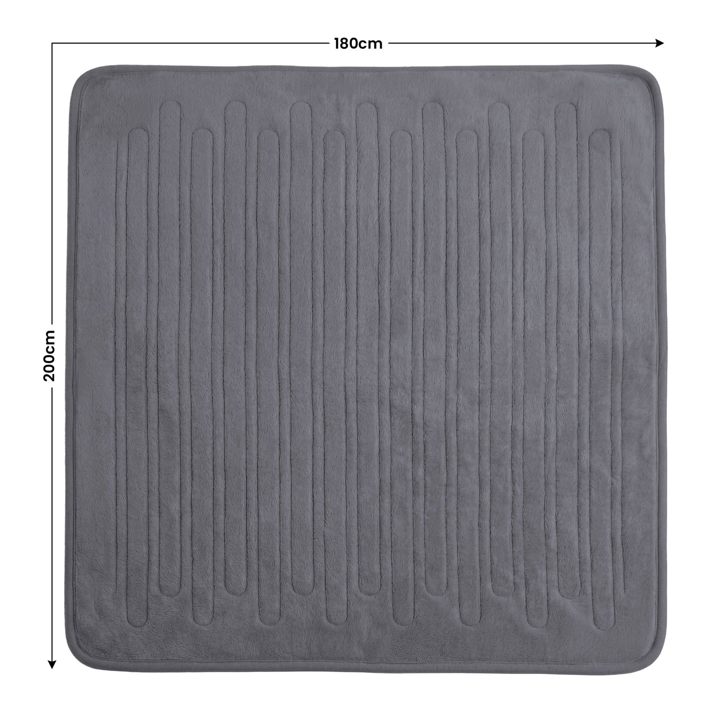 Electric Heated Blanket 10 Heat Settings Grey | HomeAndLiving