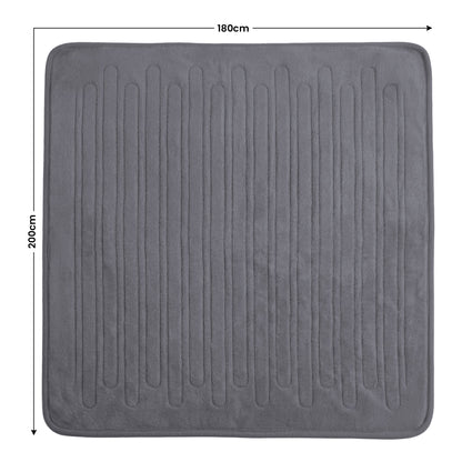 Electric Heated Blanket 10 Heat Settings Grey | HomeAndLiving