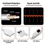 Hill Heated Electric Blanket Throw Rug Coral Warm Fleece Pink