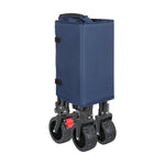 Collapsible 120L Blue Camping Trolley Steel Picnic Shopping Cart