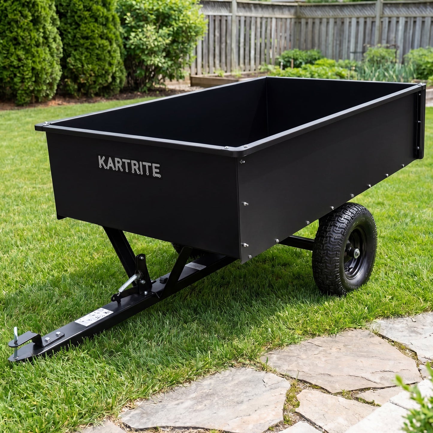 Heavy Duty Steel Dump Cart 207.5x103.5x81.5cm