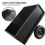 Heavy Duty Dump Cart 270kg Capacity Pneumatic Tyres Quick Release Pedal Removable Tail