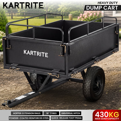 Heavy Duty Steel Dump Cart 168x83x92cm