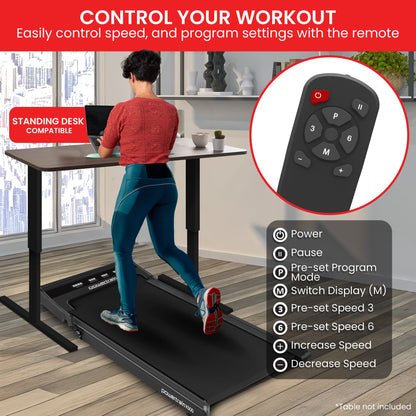 Powertrain K500 Walking Pad Treadmill Electric Exercise Home Gym Cardio Running fitness 122x60x109cm, view 10
