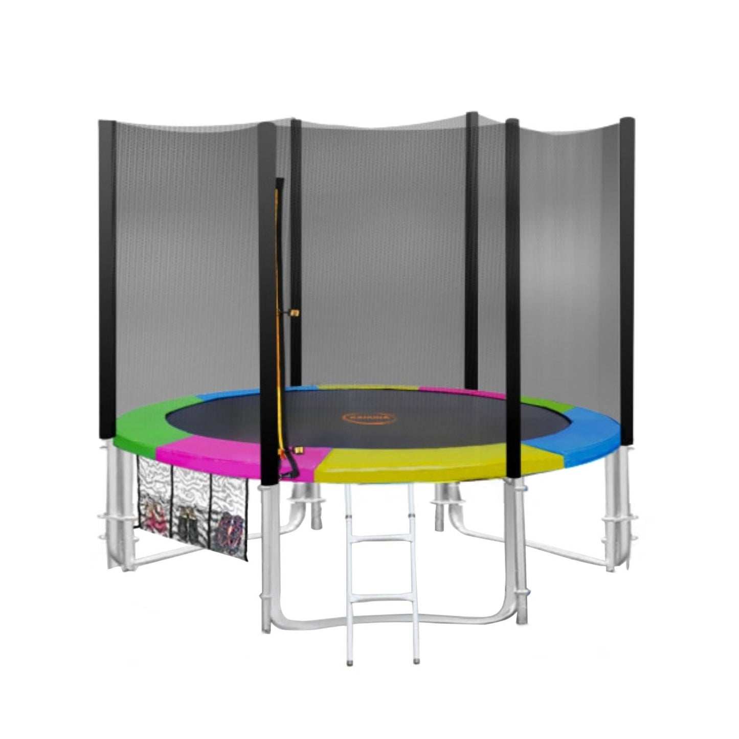 Kahuna Blizzard 8 Ft Trampoline rainbow 1x8cm, side view