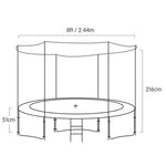 8ft Green Blizzard Trampoline with Basketball Set Outdoor Fun