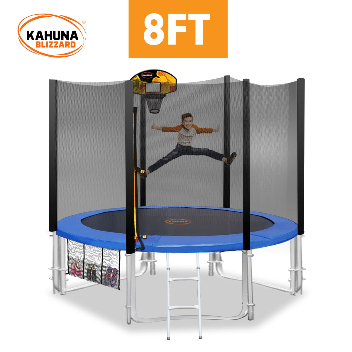 Trampoline 8ft Blue With Basketball 1x8cm