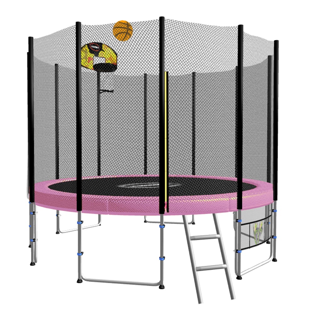 Trampoline Pink Basketball Set 135x20x20cm