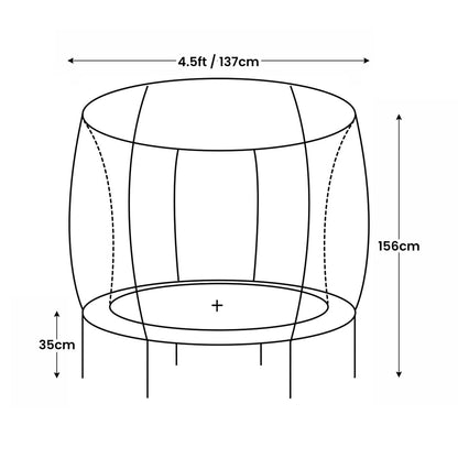 Kids Trampoline Blue Shade 1x4.5cm