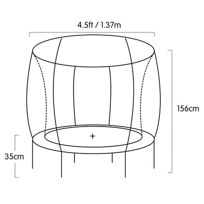 Kids Mini 4.5 ft Trampoline - Red Blue