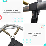 Outdoor Rectangular 6x9ft Trampoline with LED Basketball Set Rainbow