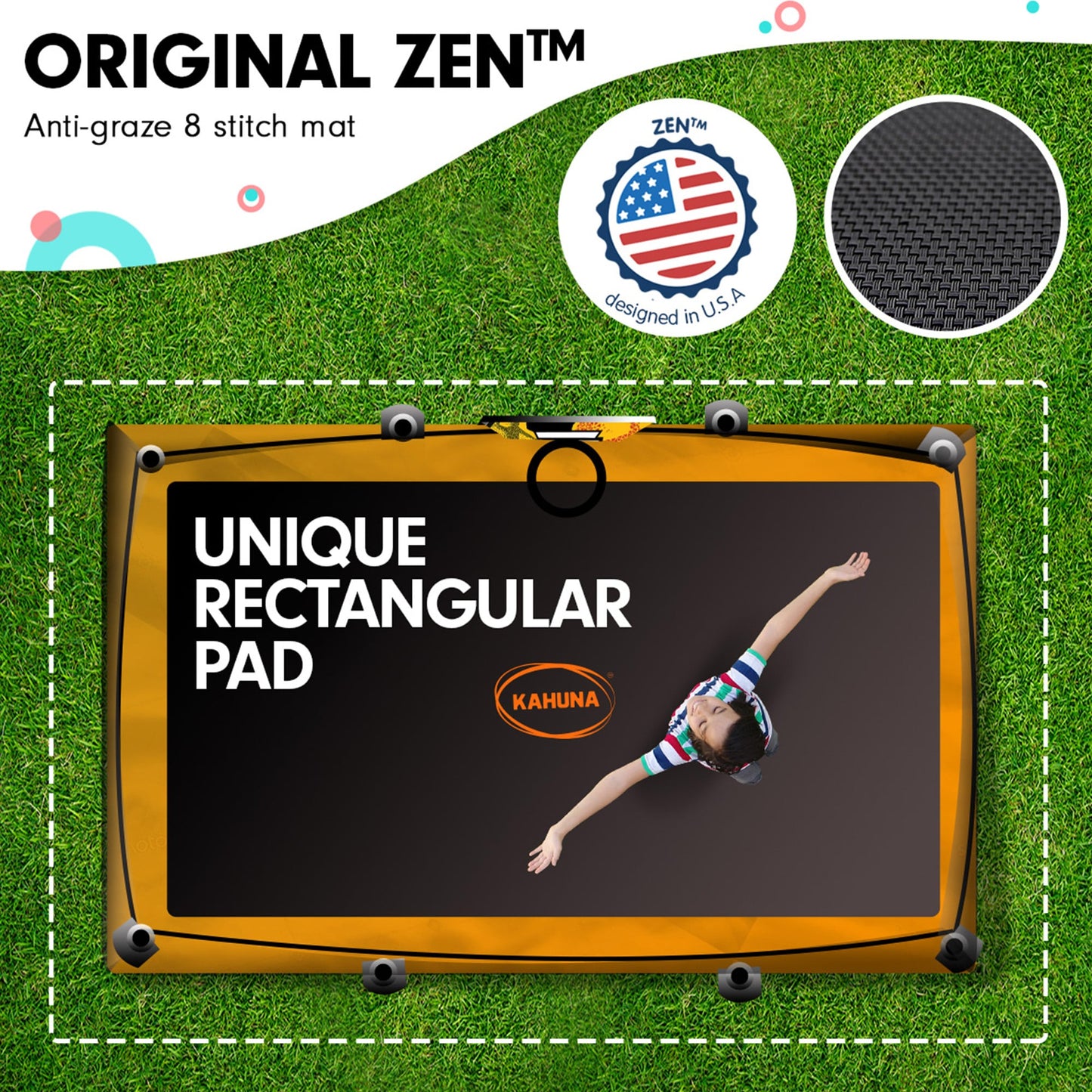 Outdoor 6ft x 9ft Rectangular Trampoline w/ LED Basketball Hoop Orange