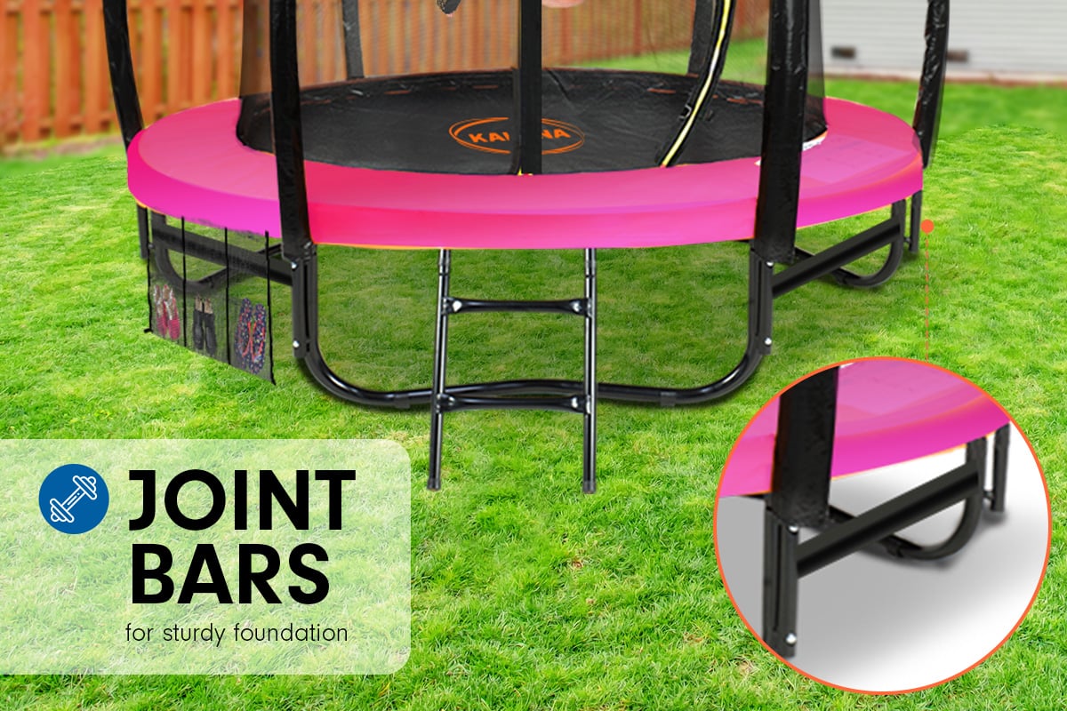 Pink Trampoline 8ft Outdoor Spring 1x8cm