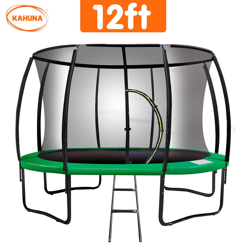 Green trampoline 1x12cm, rear view