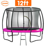12ft Outdoor Trampoline Pink Backyard Fun Fitness Jumping Play