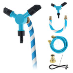 Waterpark Rotating Trampoline with Water Sprinkler Kit Adjustable Hose