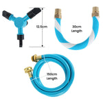 Waterpark Rotating Trampoline with Water Sprinkler Kit Adjustable Hose