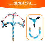 Waterpark Rotating Trampoline with Water Sprinkler Kit Adjustable Hose