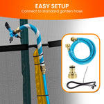 Waterpark Rotating Trampoline with Water Sprinkler Kit Adjustable Hose