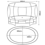 Outdoor 10ft x 15ft Oval Trampoline Reversible Rainbow Safety Pad