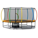 Outdoor 10ft x 15ft Oval Trampoline Reversible Rainbow Safety Pad