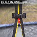 Outdoor 10ft x 15ft Oval Trampoline Reversible Rainbow Safety Pad