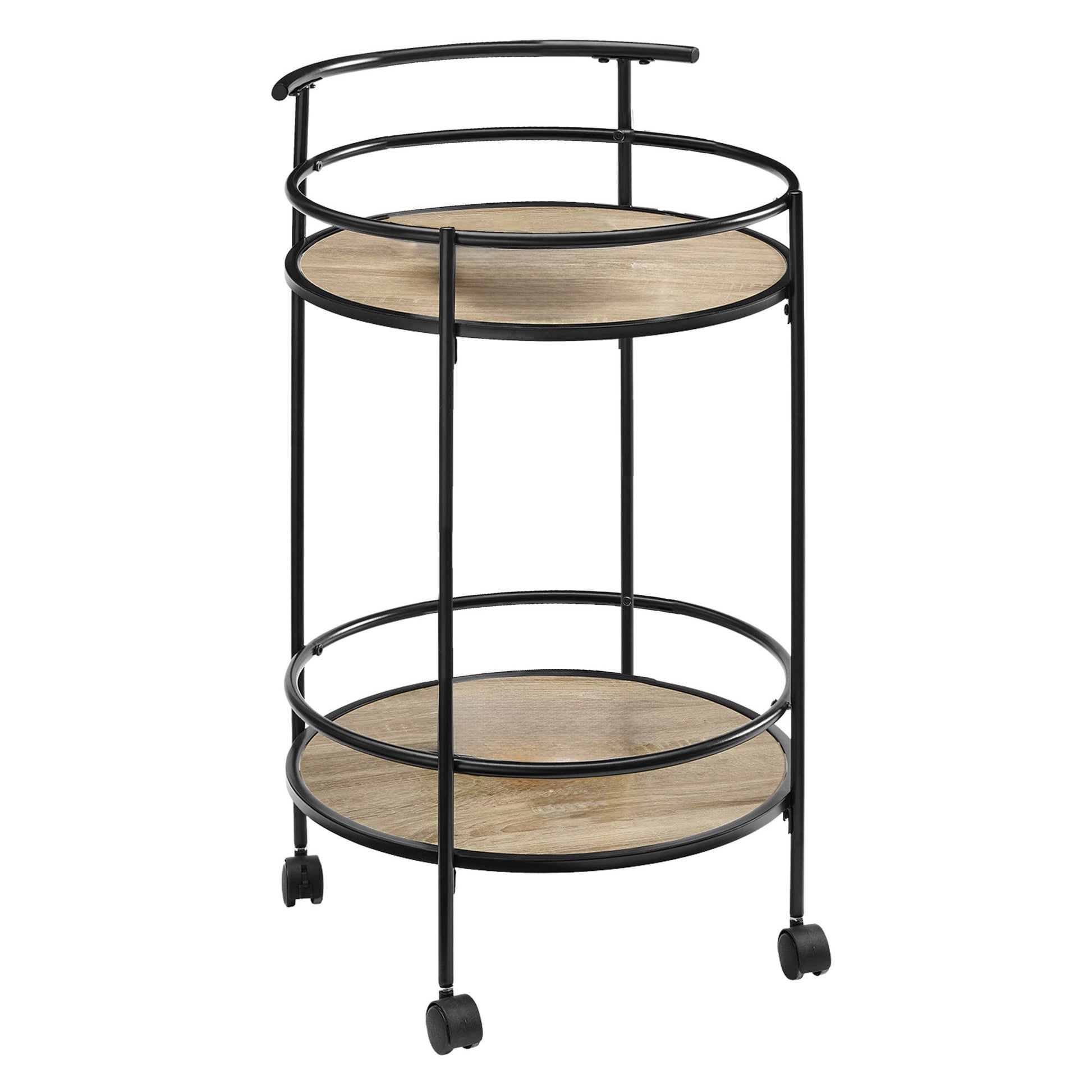 Grey Oak Mini Bar Cart Caddy