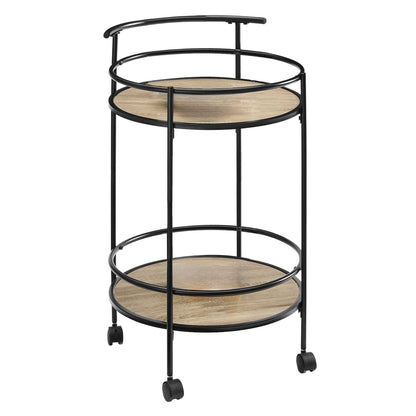 Grey Oak Mini Bar Cart Caddy
