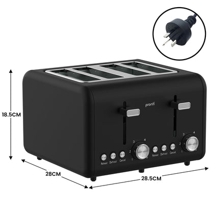 4 Slice Toaster Dual Control 28x28.5x18.5cm