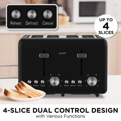 4 Slice Toaster Dual Control 28x28.5x18.5cm