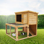 2-Storey Chicken Coop & Rabbit Hutch With Large Run