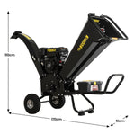 Ducar K70 7HP Wood Chipper Shredder Mulcher Grinder Petrol Black Garden