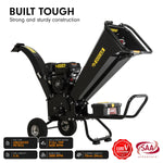 Ducar K70 7HP Wood Chipper Shredder Mulcher Grinder Petrol Black Garden
