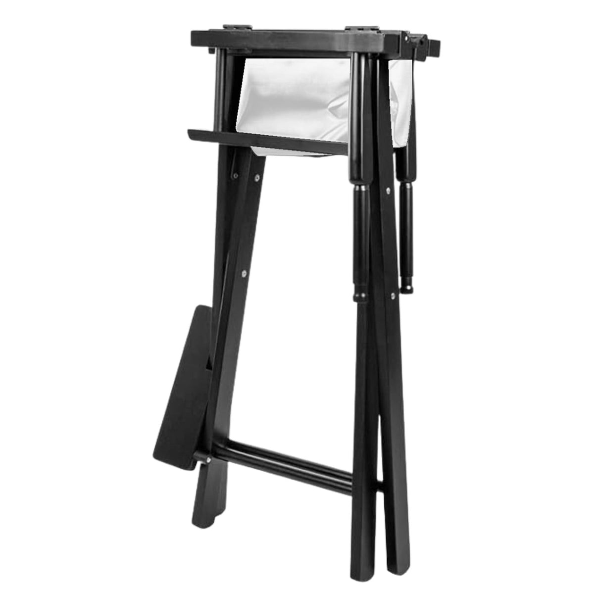 Tall Director Chair White Canvas 45x52.5x118cm