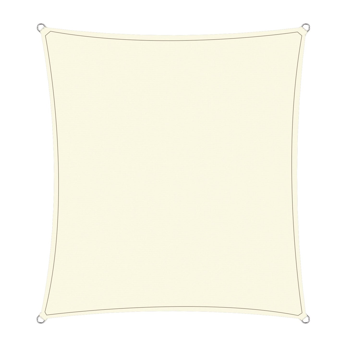 Waterproof 160GSM Outdoor Sun Shade Sail Canopy Cream 2 x 2.5m