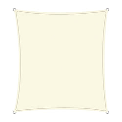 Waterproof 160GSM Outdoor Sun Shade Sail Canopy Cream 2 x 2.5m