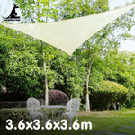 Waterproof 160GSM Outdoor Sun Shade Sail Canopy 3.6m Triangle