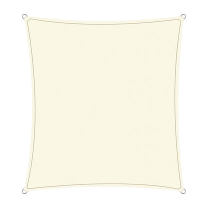 Waterproof 160GSM Outdoor Sun Shade Sail Canopy Cream Square 6 x 6m